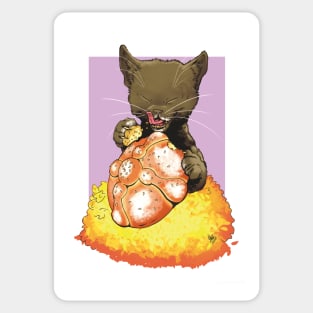 The Black Cat and the Pan de Muerto Sticker